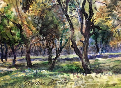 Watercolor painting After the rain Alexander Georgievich Cherkass