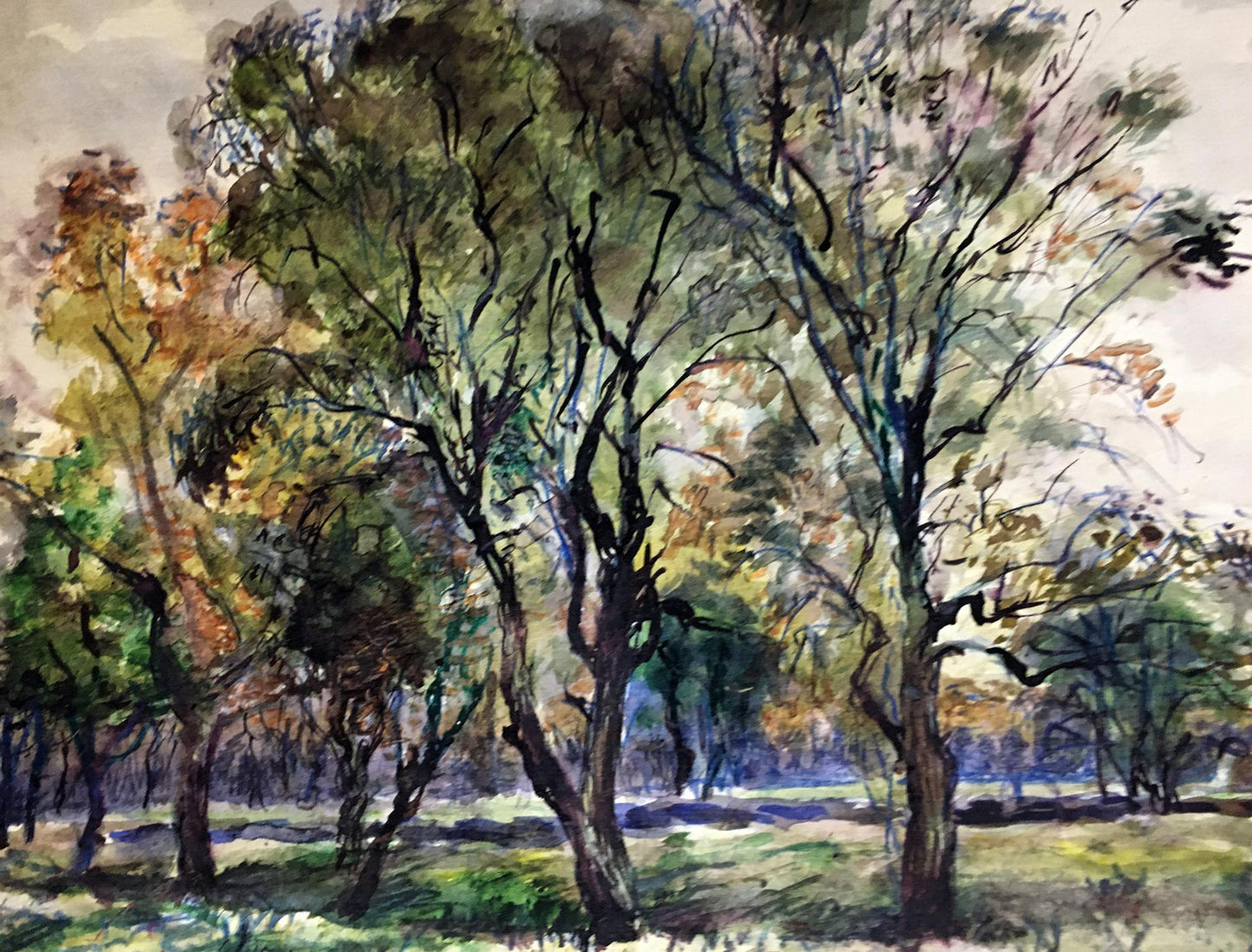 Watercolor painting After the rain Alexander Georgievich Cherkass