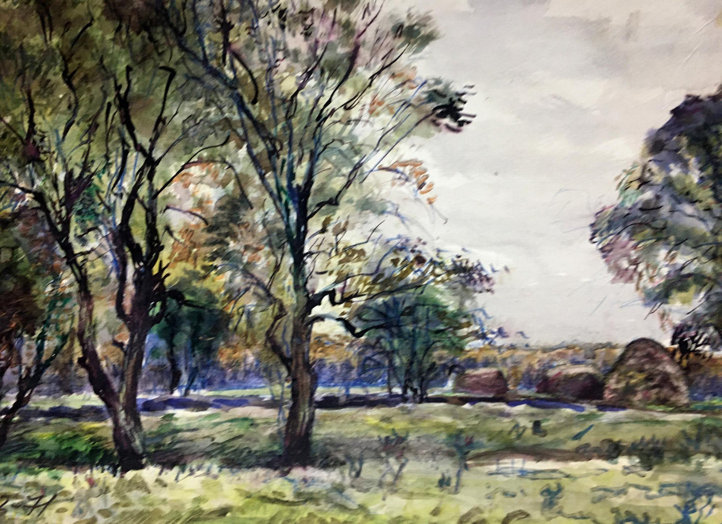 Watercolor painting After the rain Alexander Georgievich Cherkass