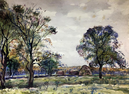 Watercolor painting After the rain Alexander Georgievich Cherkass