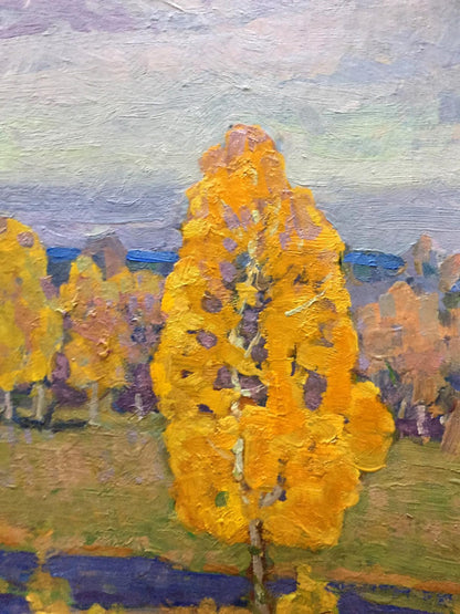 Nature's Palette: Grigory Ruban's Stunning Oil Painting of Autumn