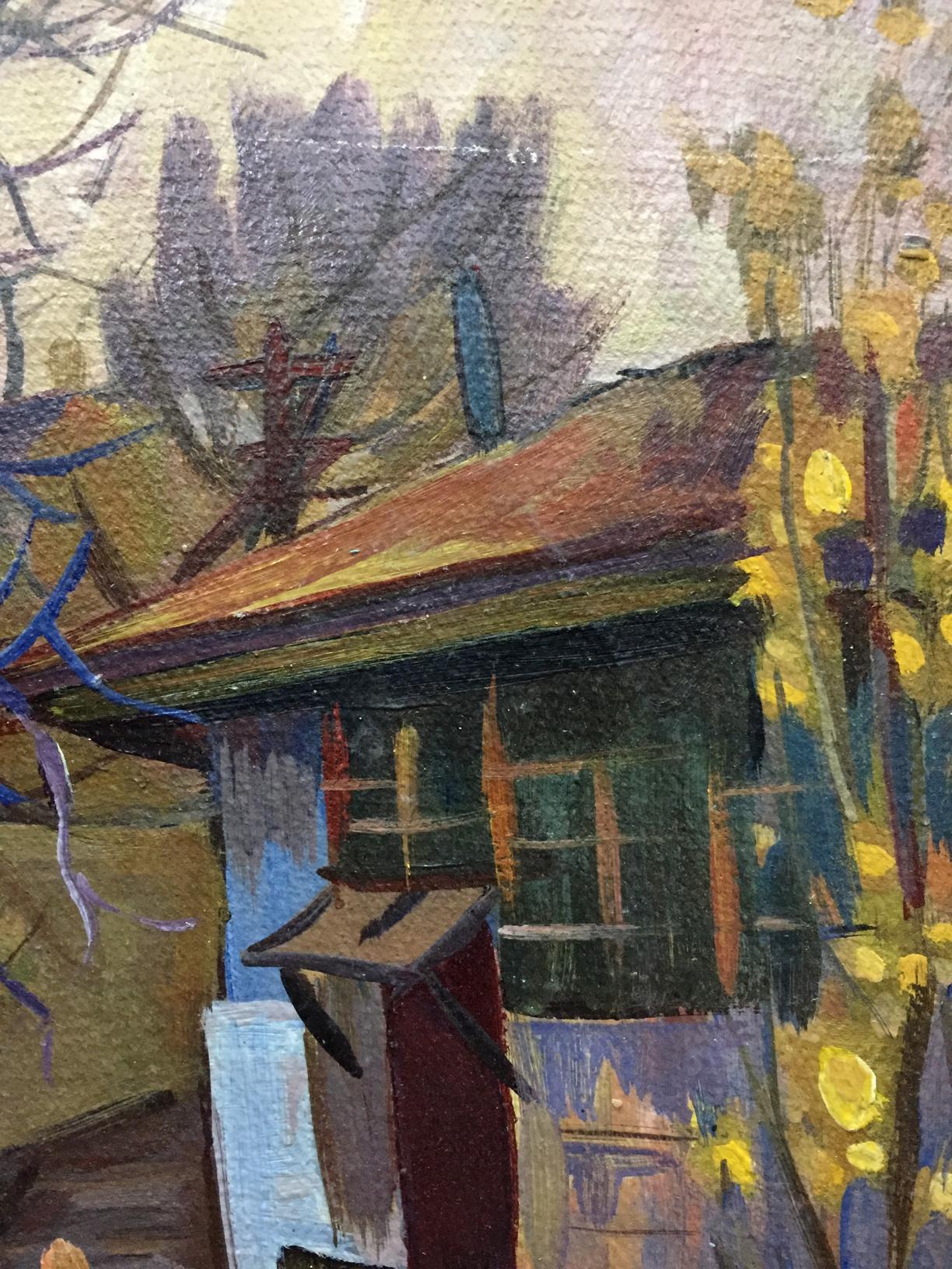 Oil painting Streets in the city Karelin Vyacheslav Dmitrievich