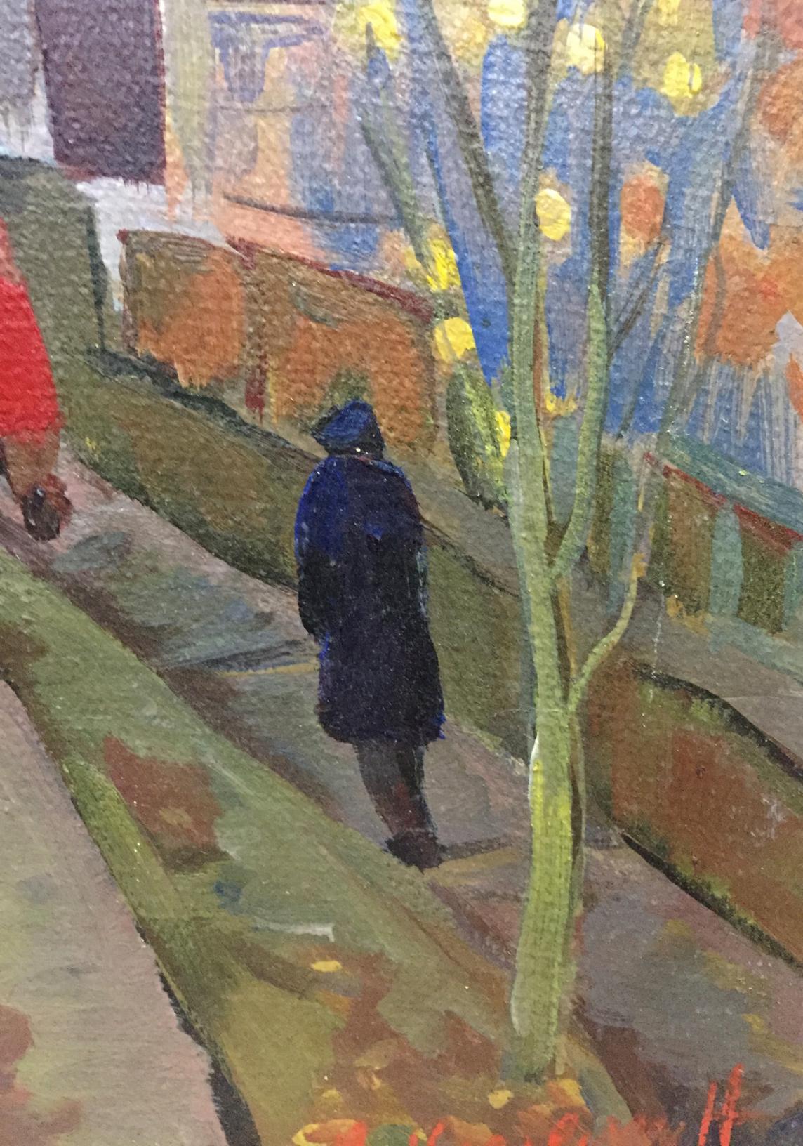 Oil painting Streets in the city Karelin Vyacheslav Dmitrievich