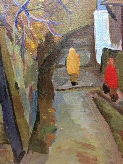 Oil painting Streets in the city Karelin Vyacheslav Dmitrievich