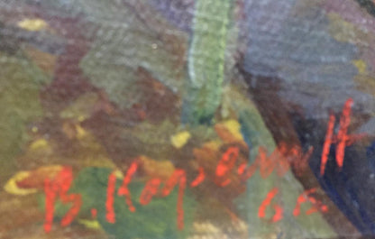 Oil painting Streets in the city Karelin Vyacheslav Dmitrievich