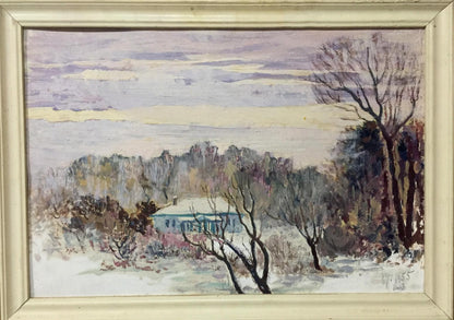 Oil painting Winter landscape Venichenko