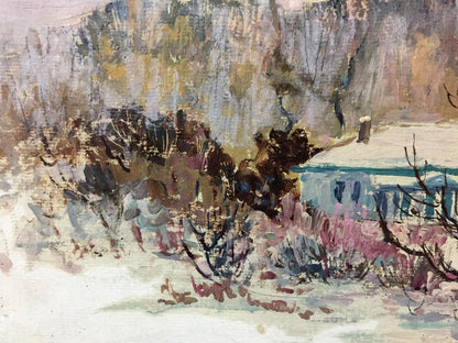 Oil painting Winter landscape Venichenko