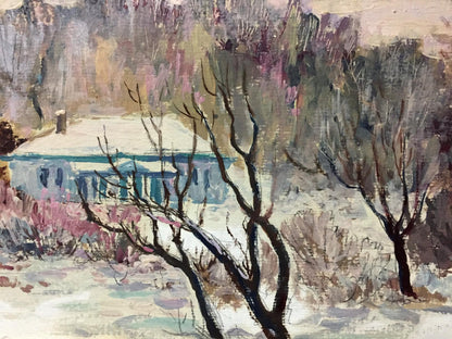 Oil painting Winter landscape Venichenko