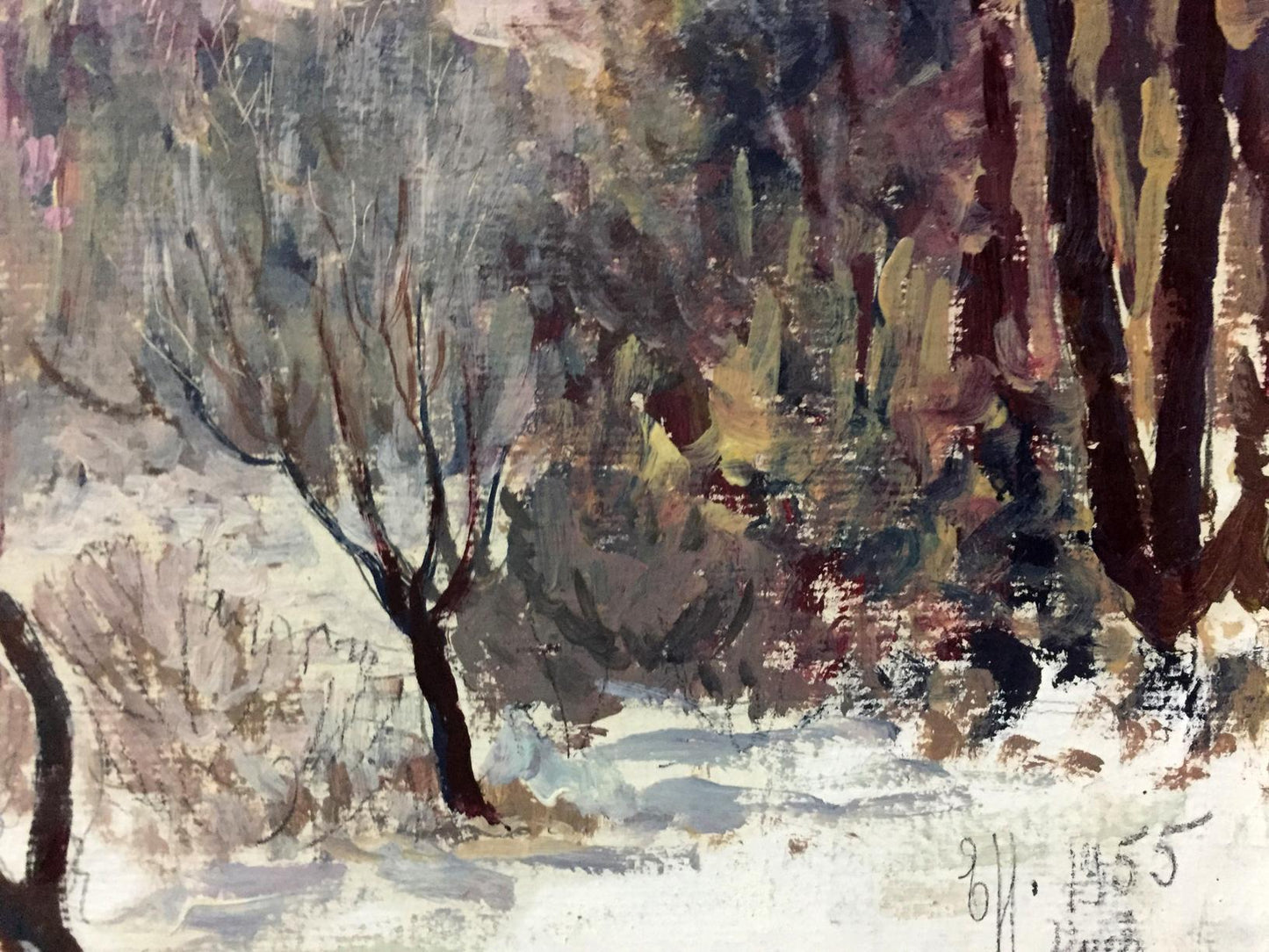 Oil painting Winter landscape Venichenko