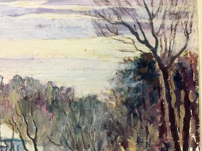 Oil painting Winter landscape Venichenko