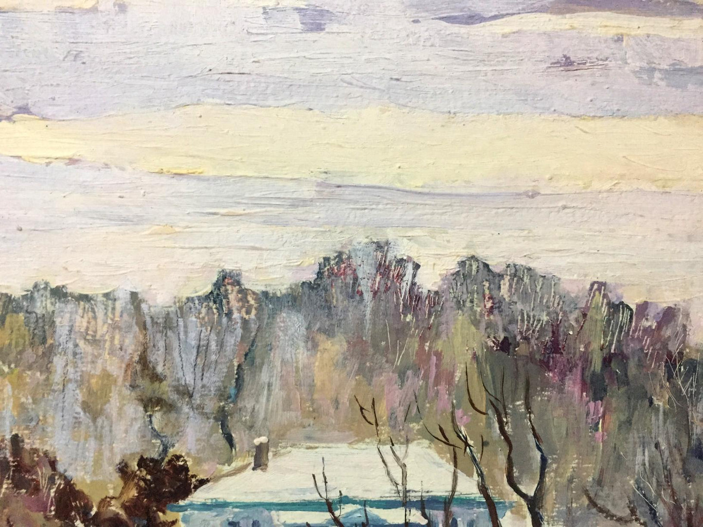 Oil painting Winter landscape Venichenko