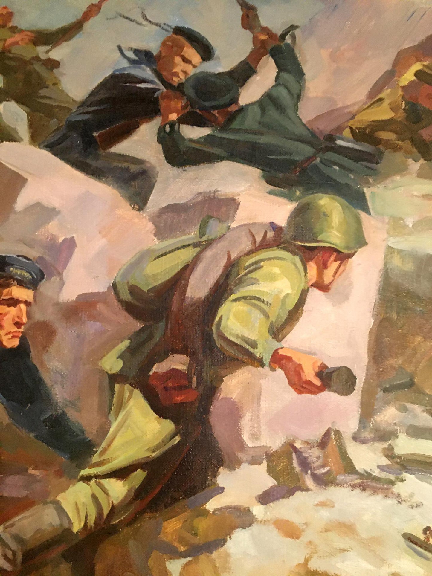 Oil painting Battlefields Strelov Arkady Efimovich