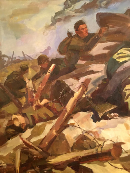 Oil painting Battlefields Strelov Arkady Efimovich