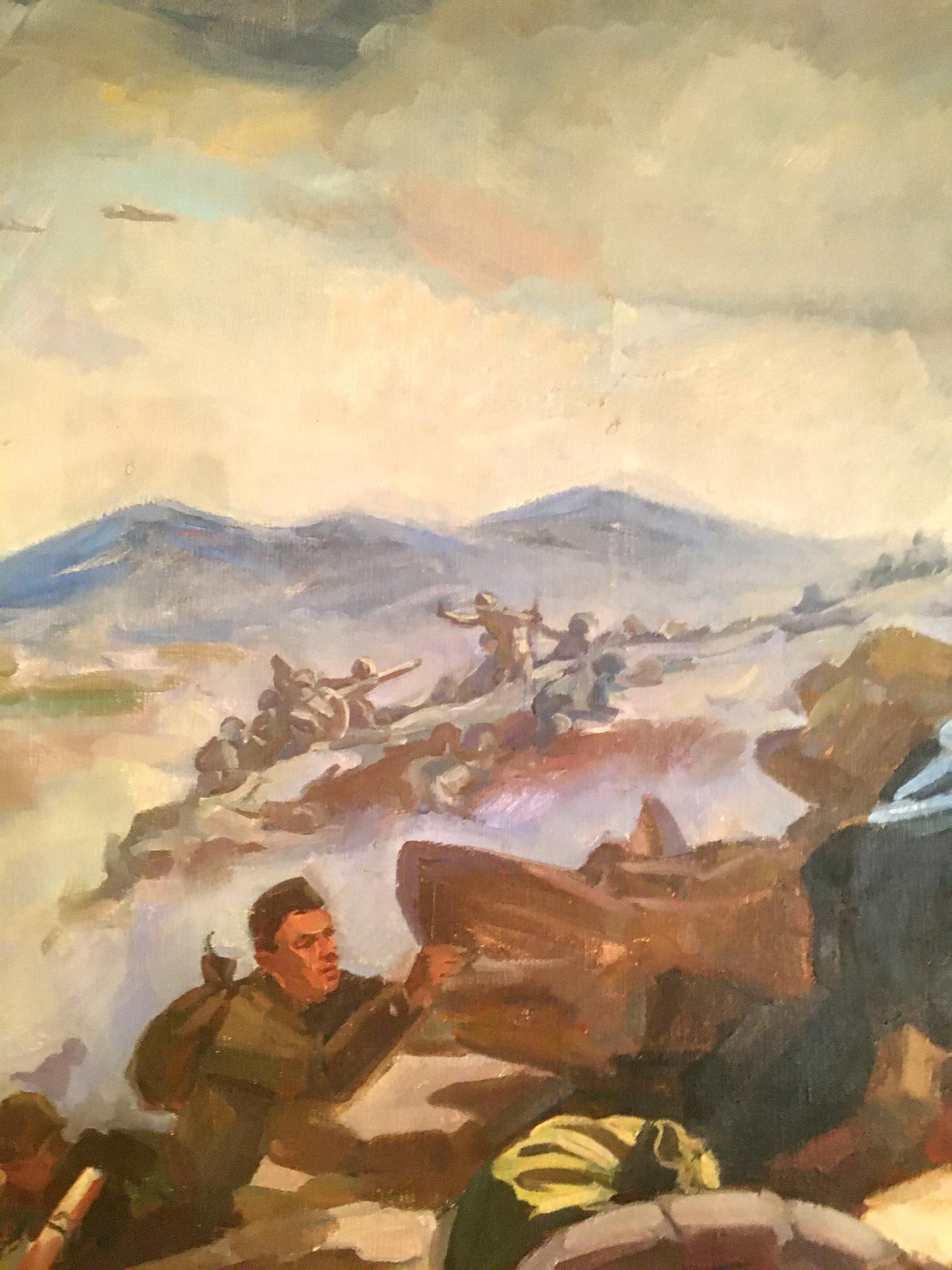 Oil painting Battlefields Strelov Arkady Efimovich