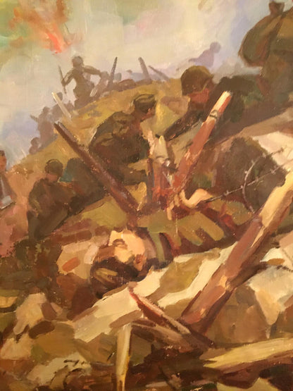 Oil painting Battlefields Strelov Arkady Efimovich