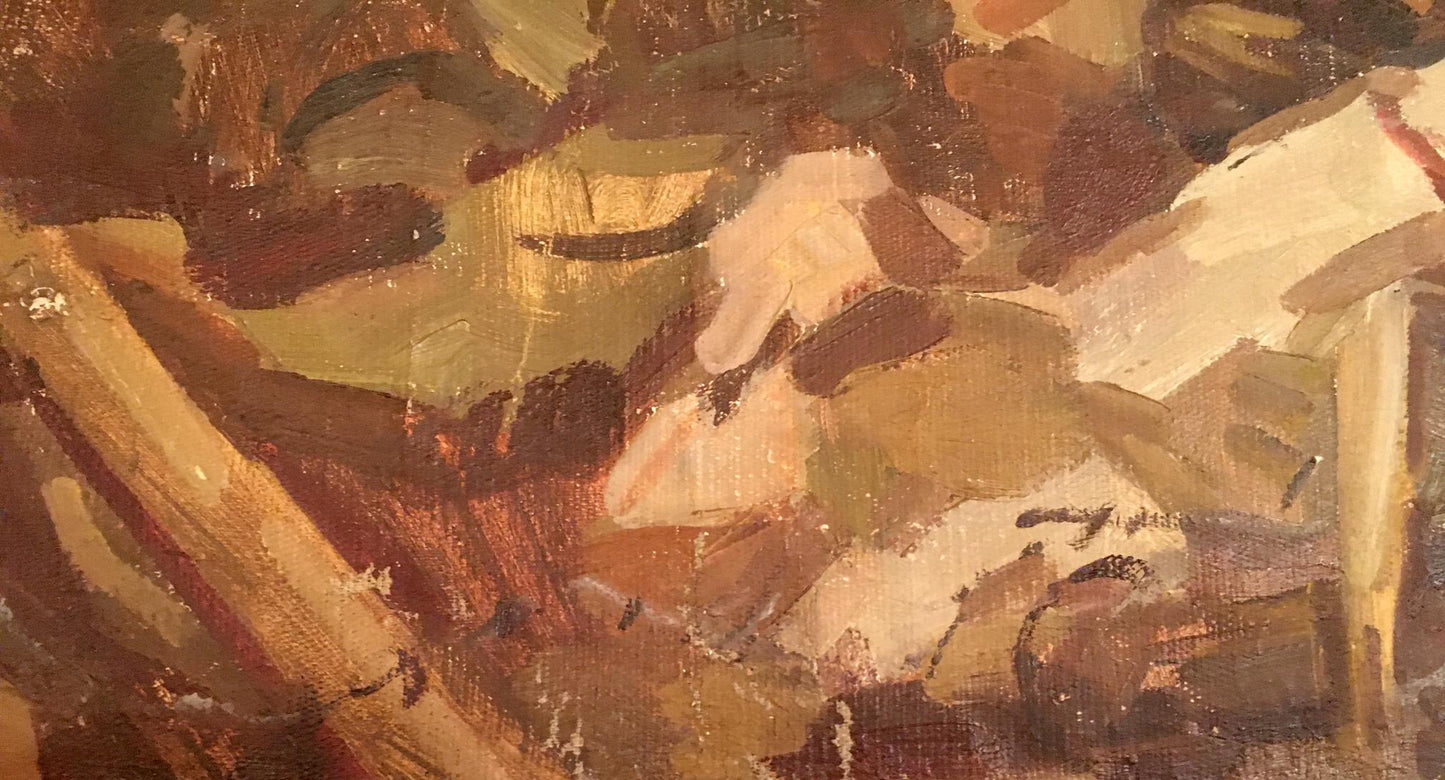 Oil painting Battlefields Strelov Arkady Efimovich