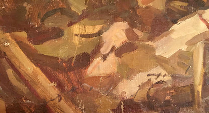 Oil painting Battlefields Strelov Arkady Efimovich