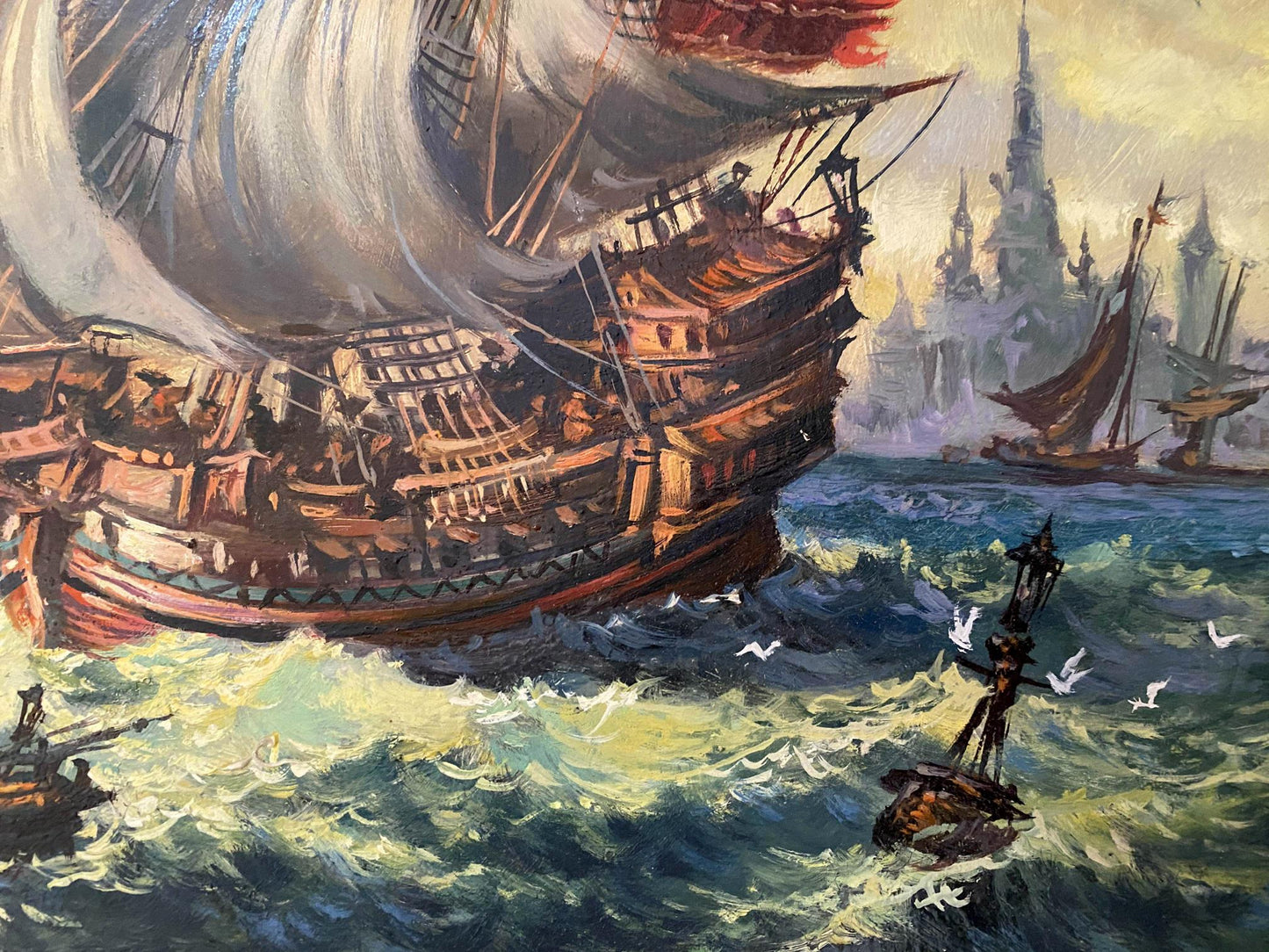 oil painting ship
