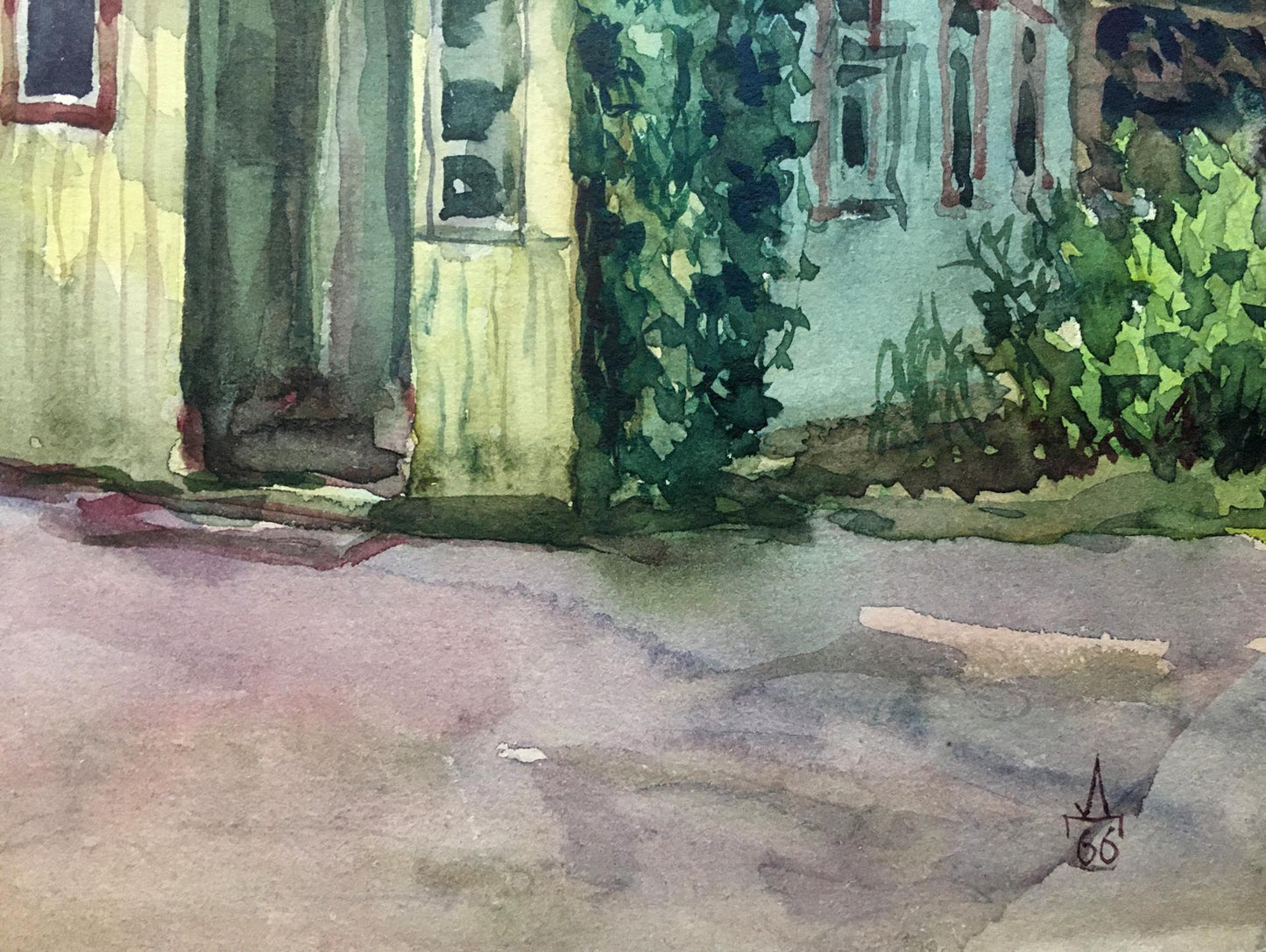 Watercolor painting Summer morning Dmitry Lednev