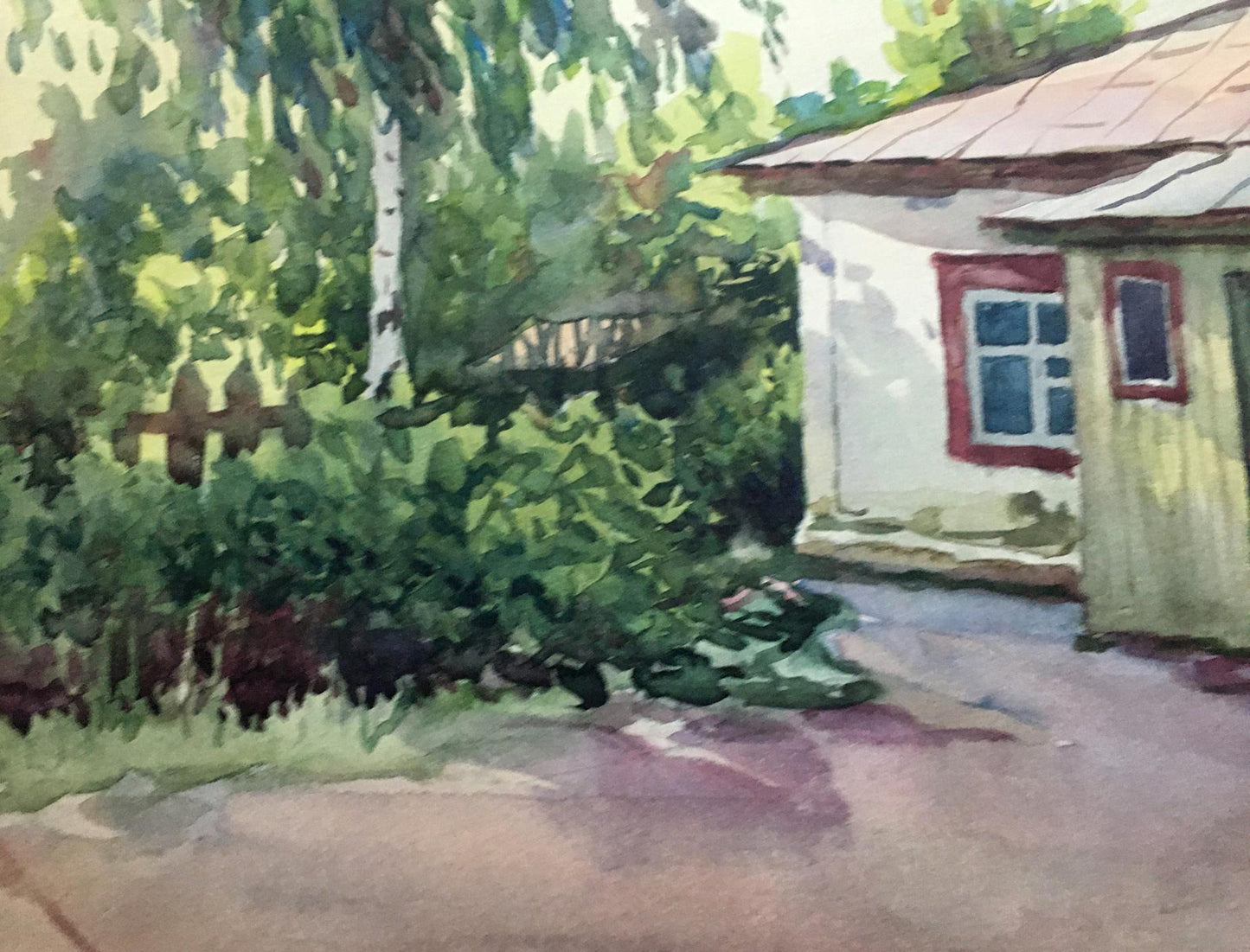 Watercolor painting Summer morning Dmitry Lednev