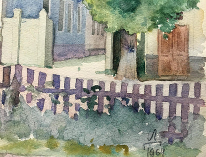 Watercolor painting Museum Dmitry Lednev