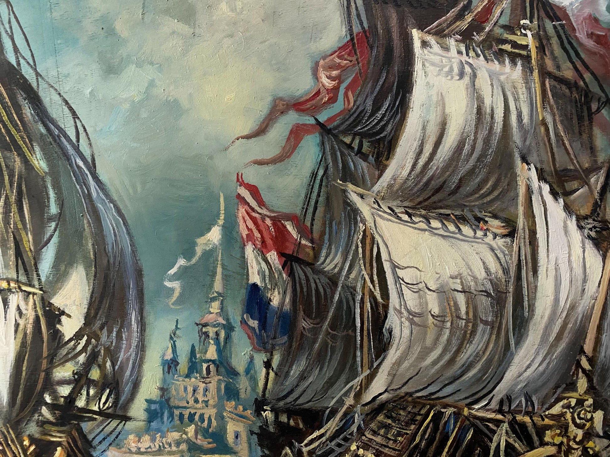 ships landscape art