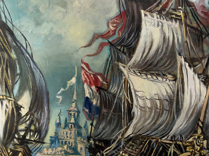 ships landscape art