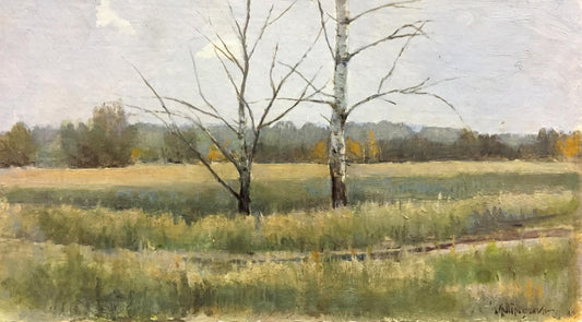 Oil painting Field near the forest Tereshchenko Vasily Alekseevich
