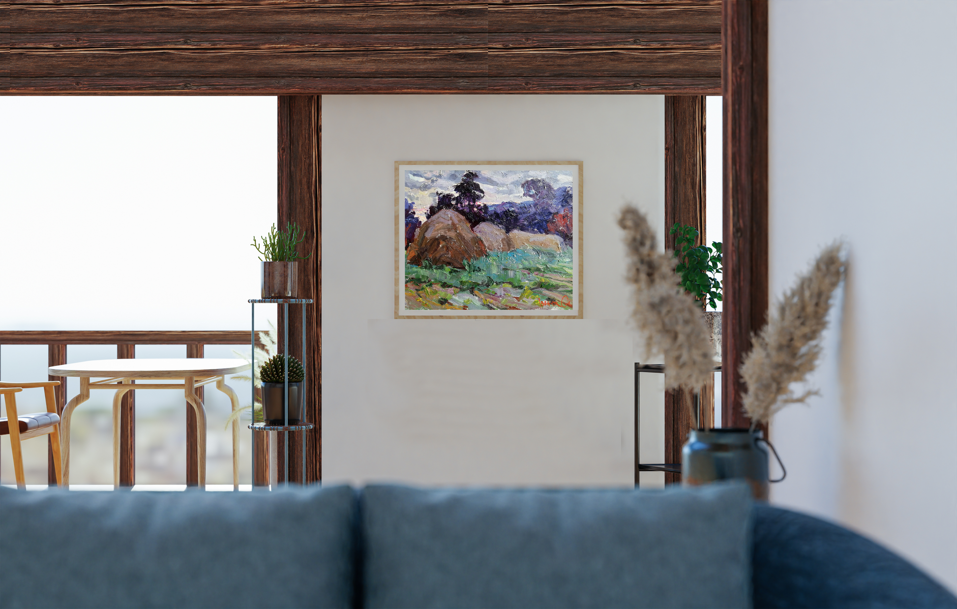 Oil Painting Village landscape Art