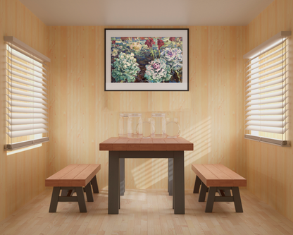 Oil painting Cabbage in the garden Ivanyuk Alex