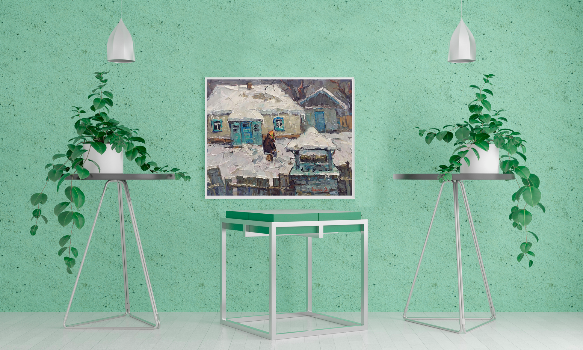 Village landscape Art 