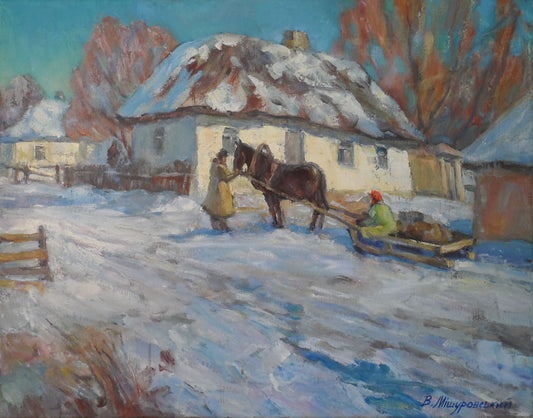 Oil painting Spring worries Mishurovsky V. V.
