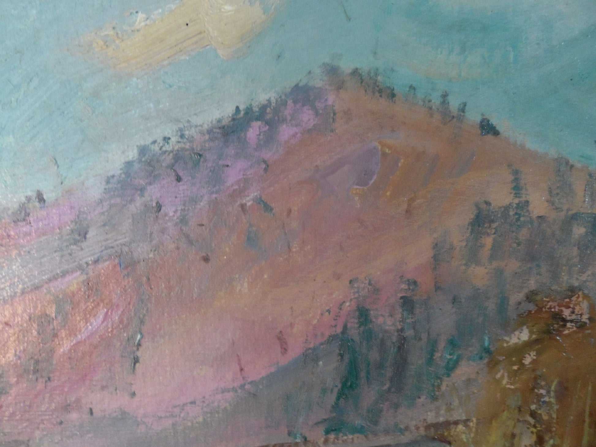Oil Painting Mountain Nature Landscape 