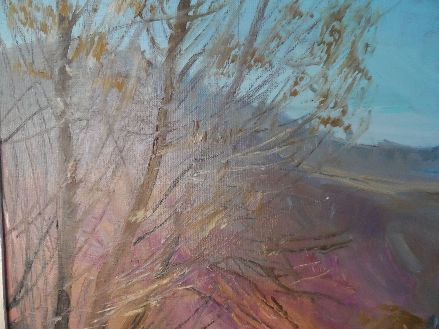 Oil Painting Pond Nature Landscape 