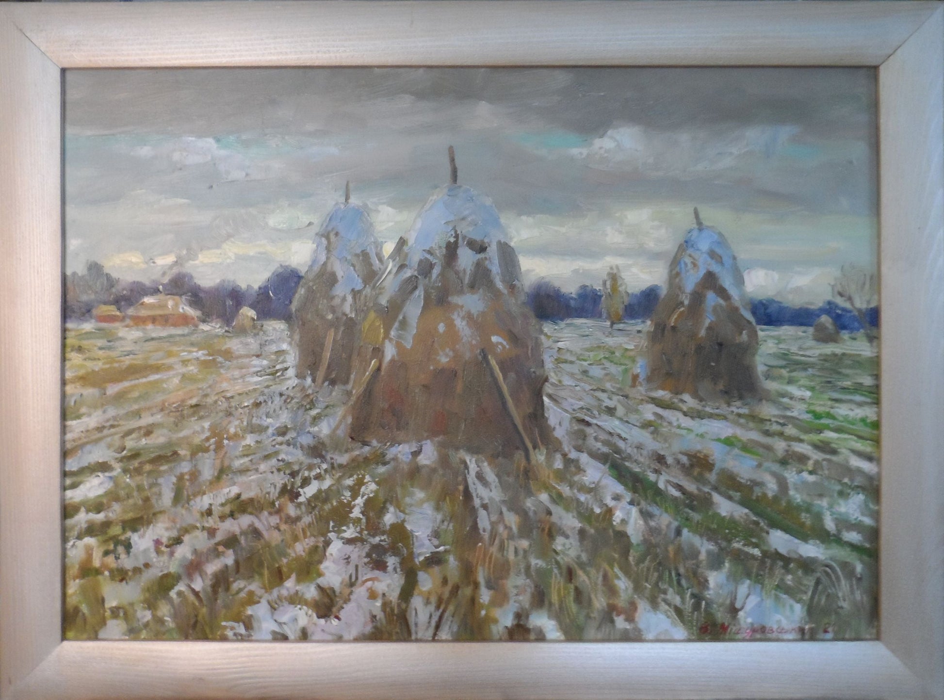 Oil painting Stacks of Hay Mishurovsky V. V.