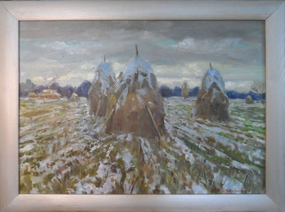 Oil painting Stacks of Hay Mishurovsky V. V.