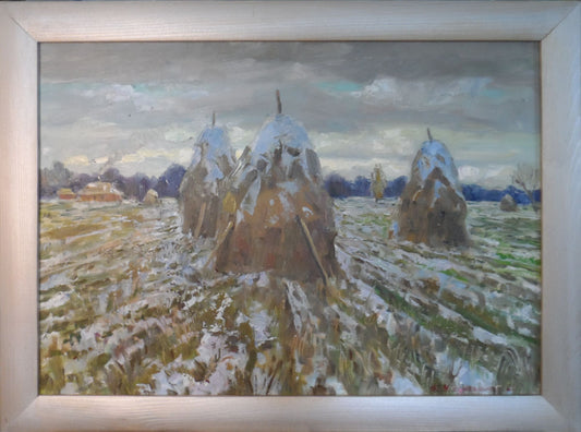 Oil painting Stacks of Hay Mishurovsky V. V.
