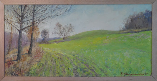 Oil painting Cherkasy region. spring Mishurovsky V. V.