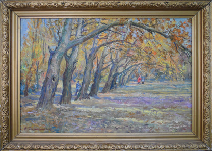 Oil painting Autumn poplars Mishurovsky V. V.