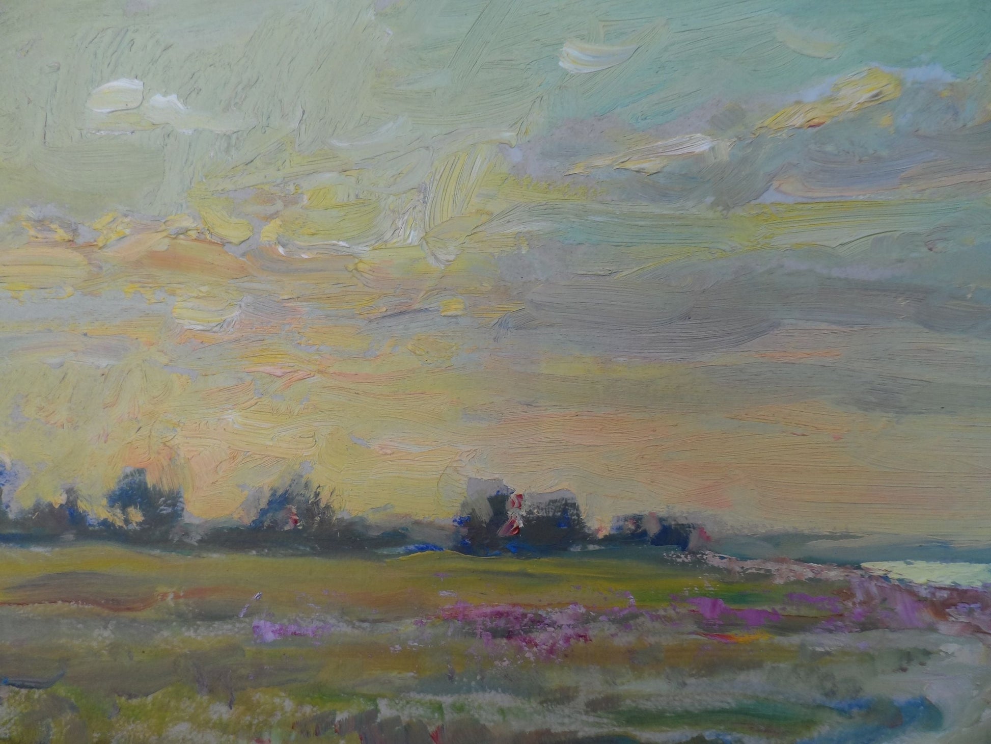Oil Painting River Nature Landscape 