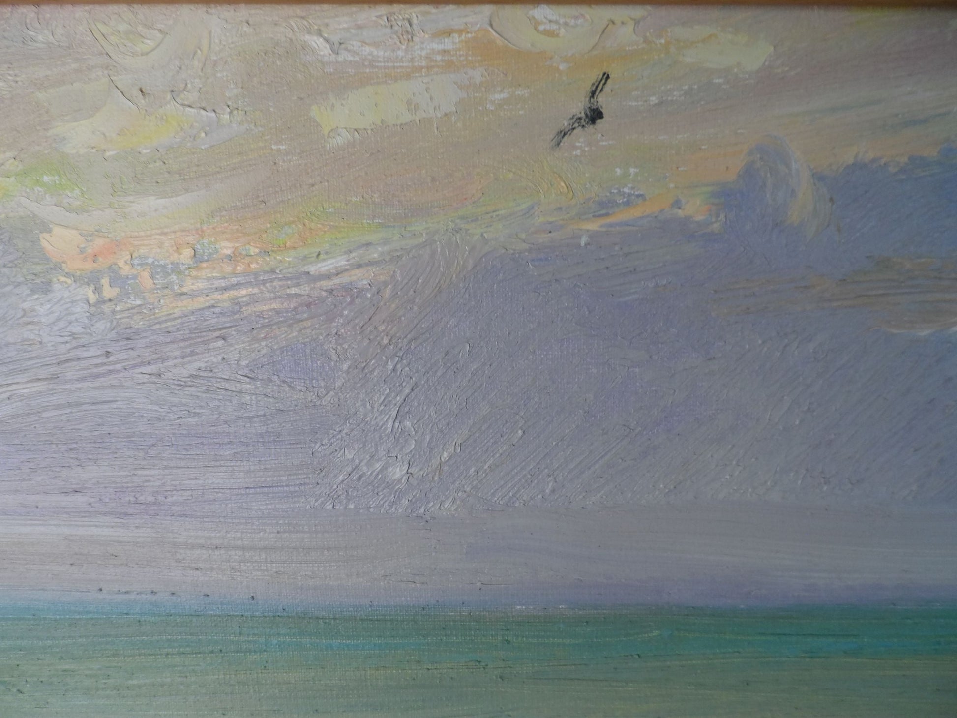 Oil painting Stormy evening