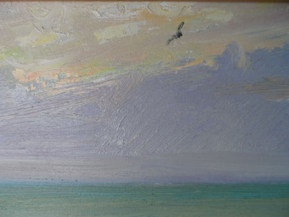 Oil painting Stormy evening