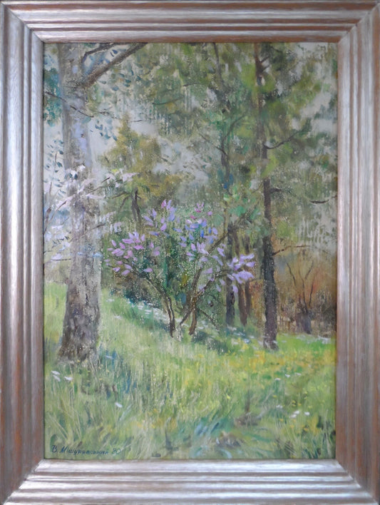 Oil painting May rain in the Carpathians Mishurovsky V. V.