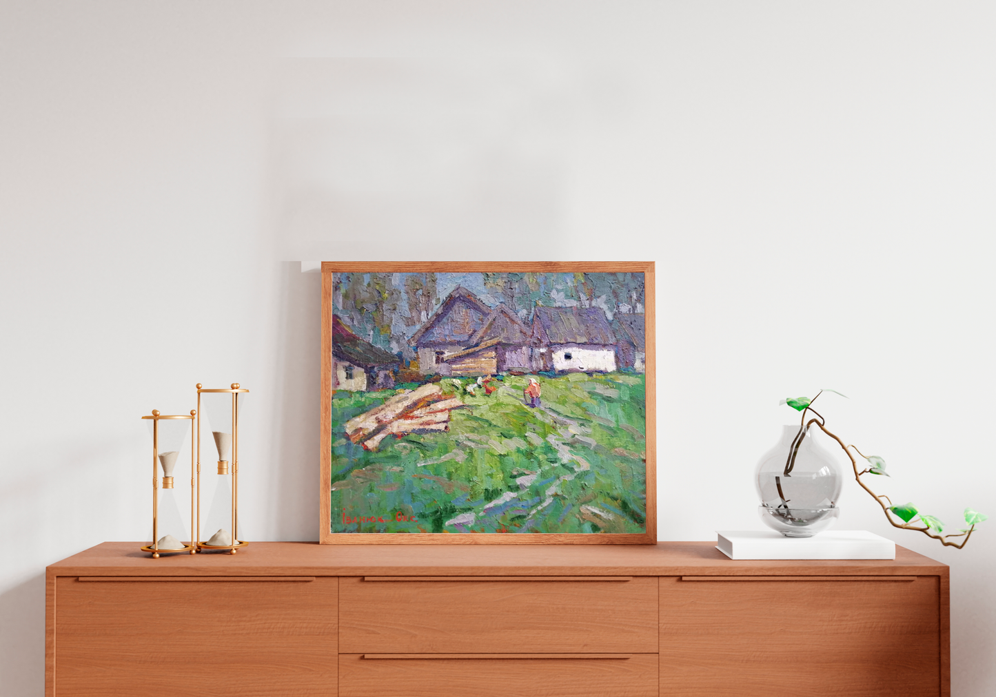 Oil Painting Landscape Village