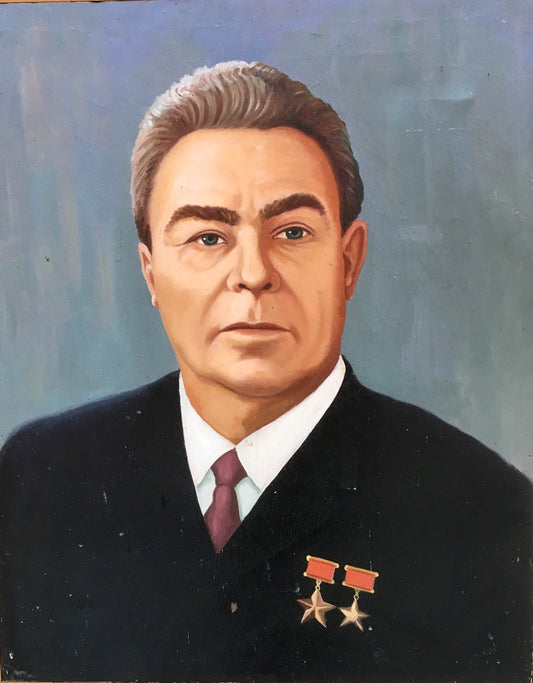 Leonid Brezhnev oil painting