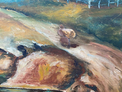 Oil painting Village views Unknown artist