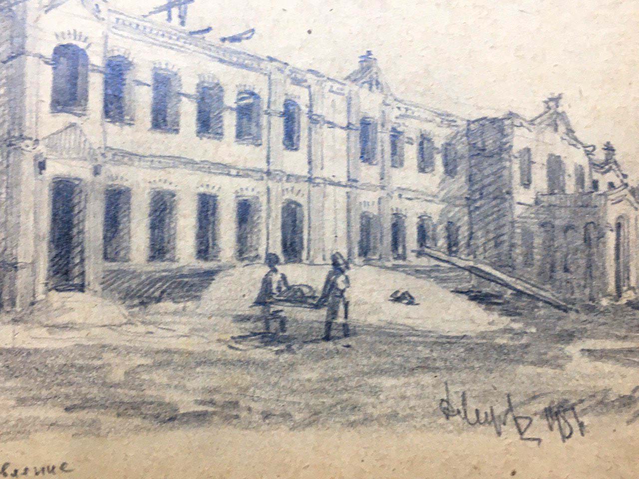 Pencil painting School Dmitry Lednev