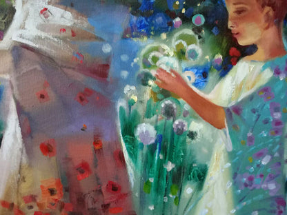 Abstract oil painting Summer Night's Love Anatoly Tarabanov