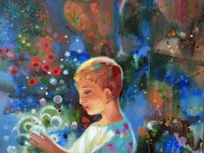 Abstract oil painting Summer Night's Love Anatoly Tarabanov
