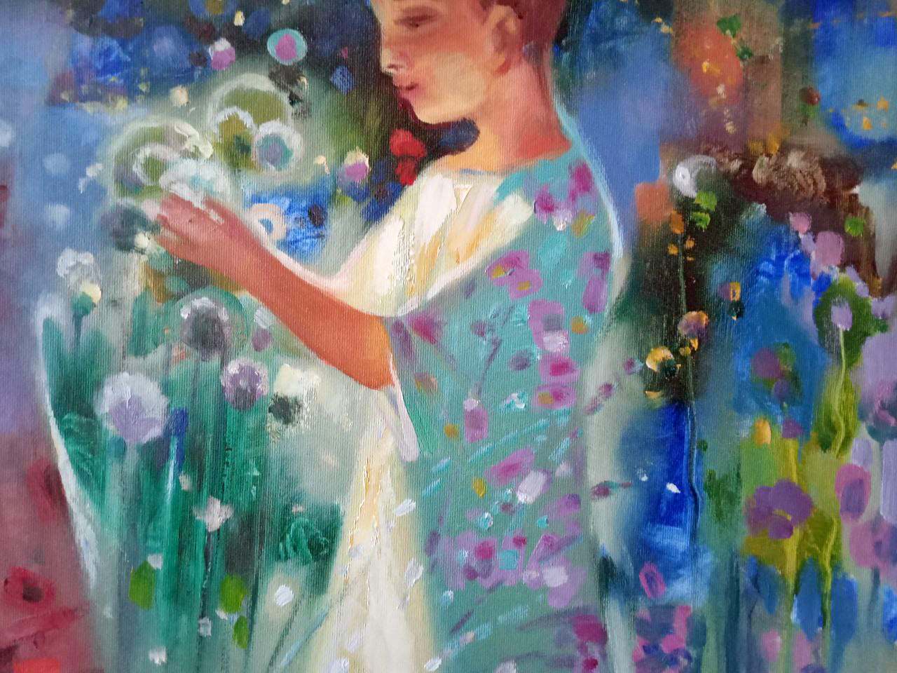 Abstract oil painting Summer Night's Love Anatoly Tarabanov